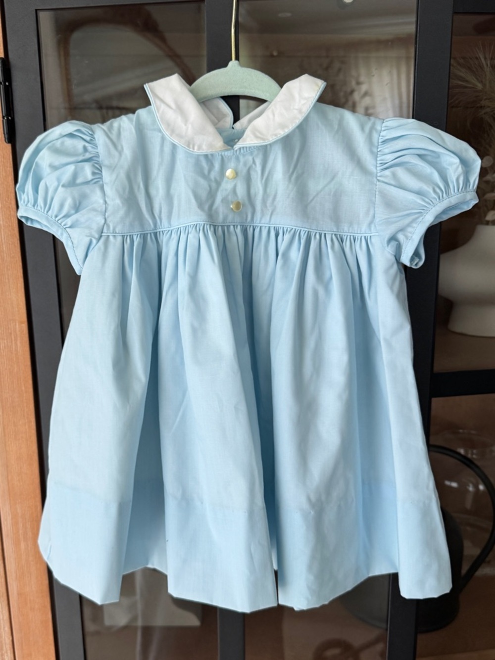 Vintage heirloom dress puff sleeve peter pan collar baby girl feltman bros
